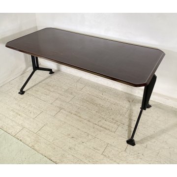 SCRIVANIA SERIE ARCO BBPR OLIVETTI SCRITTOIO DESIGN ANNI 60 VINTAGE FERRO LEGNO