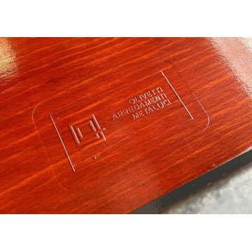 SCRIVANIA SERIE ARCO BBPR OLIVETTI SCRITTOIO DESIGN ANNI 60 VINTAGE FERRO LEGNO