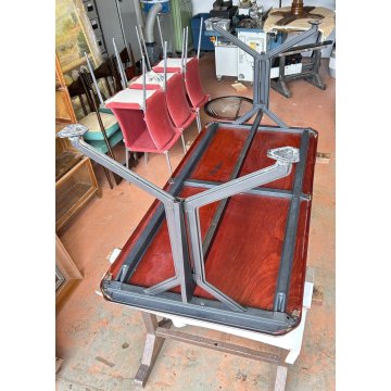 SCRIVANIA SERIE ARCO BBPR OLIVETTI SCRITTOIO DESIGN ANNI 60 VINTAGE FERRO LEGNO