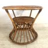 SET GIARDINO 2 POLTRONE TAVOLO RATTAN VIMINI BAMBU ITALIAN DESIGN MIDCENTURY '50