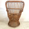 SET GIARDINO 2 POLTRONE TAVOLO RATTAN VIMINI BAMBU ITALIAN DESIGN MIDCENTURY '50