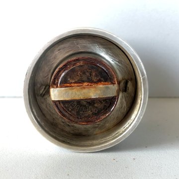 MACINA PEPE GRINDER ARGENTATO INCISIONE ANCORA F.lli Broggi Milano ART DECO '30