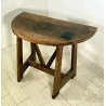 ANTICA CONSOLE FRATINA MEZZALUNA 1800 LEGNO NOCE CONSOLLE ENTRATA SALOTTO EPOCA