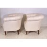 COPPIA POLTRONA RENZO FRAU FUMOIR CAPITONNE ANNI 60 LEGNO PELLE OTTONE