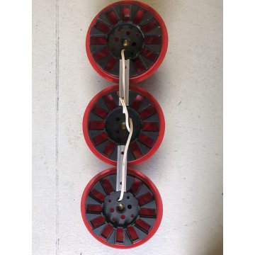 LAMPADA da PARETE Teti 3 LUCI DESIGN Vico Magistretti ABS ROSSO per ARTEMIDE 70s