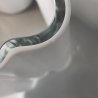 SET 2 VASO VETRO  Savoy Vase DESIGN Alvar Aalto Aino OPAL WHITE 16 cm/h  20 cm/h