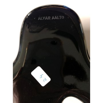 SET 2 VASO VETRO Savoy Vase DESIGN Alvar Aalto Aino BLU COBALTO 16 cm/h  12 cm/h