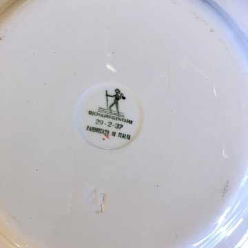 ANTICHI PIATTI CERAMICA Richard Ginori 10-4-37 DECORO Gio Ponti BARCA VELA '30