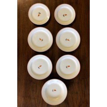 ANTICHI PIATTI CERAMICA Richard Ginori 10-4-37 DECORO Gio Ponti BARCA VELA '30