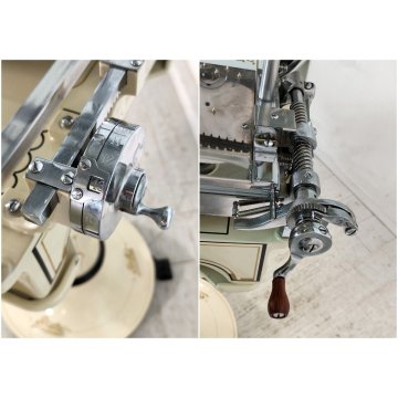 BERKEL mod. 5 Affettatrice Volano PANNA ORO anni 20 Lama 370 mm CON BASAMENTO