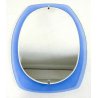 SPECCHIERA DESIGN VECA VETRO CRISTALLO BLU SPECCHIO FIRMATO MADE IN ITALY 1960