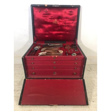 SERVIZIO POSATE LIBERTY 12 pers 166 pz. Henin Milano Argnentiere PUNZONATO '800