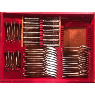 SERVIZIO POSATE LIBERTY 12 pers 166 pz. Henin Milano Argnentiere PUNZONATO '800
