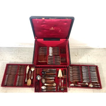 SERVIZIO POSATE LIBERTY 12 pers 166 pz. Henin Milano Argnentiere PUNZONATO '800