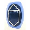 SPECCHIERA DESIGN VECA VETRO CRISTALLO BLU SPECCHIO FIRMATO MADE IN ITALY 1960