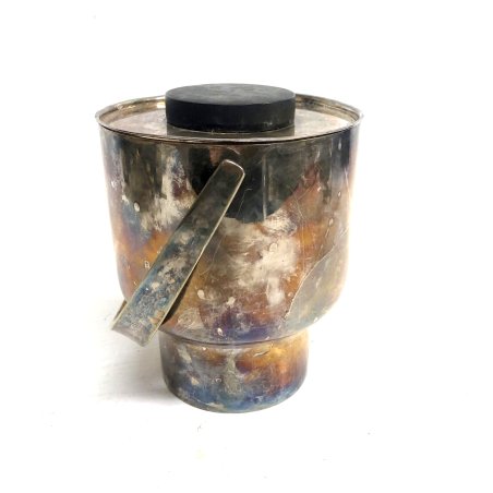 SECCHIELLO GHIACCIO ICE BUCKET LID ARGENTO Sterling 940/1000 Christofle BAUHAUS