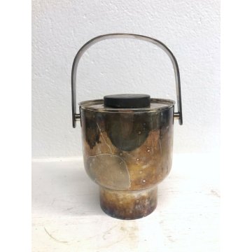 SECCHIELLO GHIACCIO ICE BUCKET LID ARGENTO Sterling 940/1000 Christofle BAUHAUS