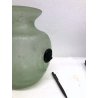 GRANDE VASO VINTAGE La Murrina VETRO MURANO SCAVO VERDE MASCHERONI LEONE '900