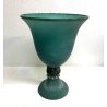 GRANDE COPPA VASO SCAVO La Murrina VETRO MURANO VERDE VINTAGE GLASS ø 23x32 cm/h