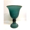 GRANDE COPPA VASO SCAVO La Murrina VETRO MURANO VERDE VINTAGE GLASS ø 23x32 cm/h