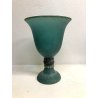 GRANDE COPPA VASO SCAVO La Murrina VETRO MURANO VERDE VINTAGE GLASS ø 23x32 cm/h