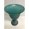 GRANDE COPPA VASO SCAVO La Murrina VETRO MURANO VERDE VINTAGE GLASS ø 23x32 cm/h