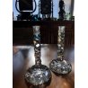 COPPIA CANDELIERE VETRO MURANO GLASS  Archimede Seguso CANDLE HOLDER FIRMA '80