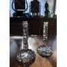COPPIA CANDELIERE VETRO MURANO GLASS  Archimede Seguso CANDLE HOLDER FIRMA '80