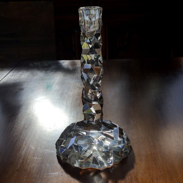 COPPIA CANDELIERE VETRO MURANO GLASS  Archimede Seguso CANDLE HOLDER FIRMA '80