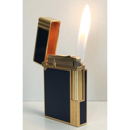 ACCENDINO TASCA St Dupont LACCA CINESE BLU Gatsby VINTAGE GOLDEN LIGHTER BRIQUET