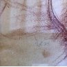 QUADRO COPPIA DISEGNO PREPARATORIO SANGUIGNA NUDO STUDIO CORPO UMANO H. L '33