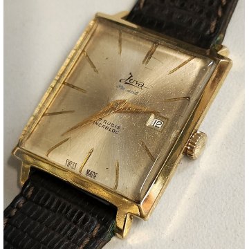IUVA Special OROLOGIO POLSO Laminato Oro ANNI 70 incabloc VINTAGE GOLDEN WATCH