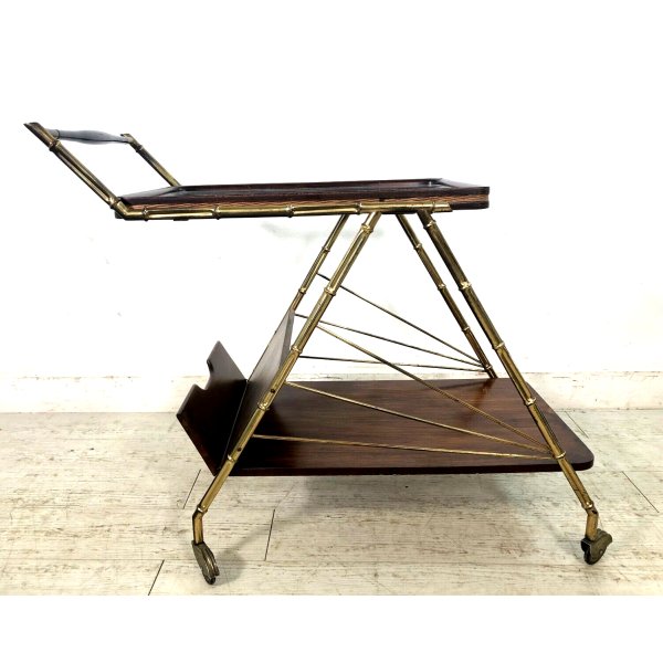 Carrello Bar Oro Su Ruote 3 Livelli – Design Vintage, Con Ruote Bloccabili, Per Soggiorno E Cucina