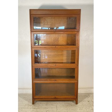 LIBRERIA DISPENSA VETRINA COMPONIBILE Gunn SECTIONALK BOOK CASE ART DECO' UK '30