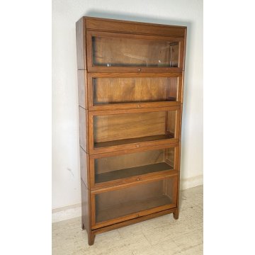 LIBRERIA DISPENSA VETRINA COMPONIBILE Gunn SECTIONALK BOOK CASE ART DECO' UK '30