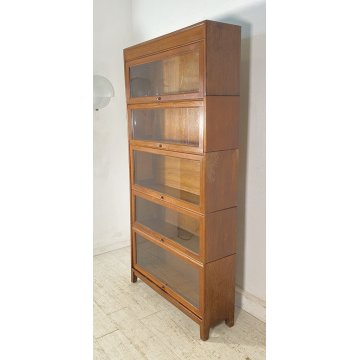 LIBRERIA DISPENSA VETRINA COMPONIBILE Gunn SECTIONALK BOOK CASE ART DECO' UK '30