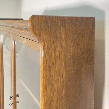 LIBRERIA DISPENSA VETRINA INGLESE PRIMI 1900 LEGNO ROVERE CREDENZA UK EPOCA OLD