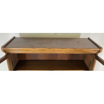 LIBRERIA DISPENSA VETRINA INGLESE PRIMI 1900 LEGNO ROVERE CREDENZA UK EPOCA OLD