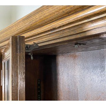 LIBRERIA DISPENSA VETRINA INGLESE PRIMI 1900 LEGNO ROVERE CREDENZA UK EPOCA OLD