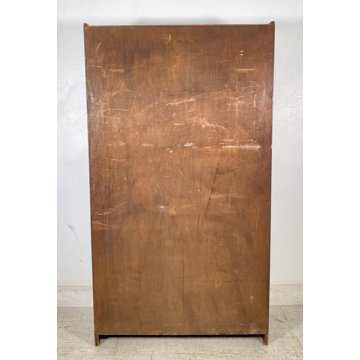 LIBRERIA DISPENSA VETRINA INGLESE PRIMI 1900 LEGNO ROVERE CREDENZA UK EPOCA OLD