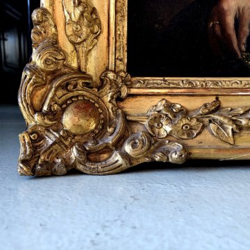 QUADRO DIPINTO OLIO TELA RITRATTO NOBILDONNA VITTORIANA LIBRO OCCHIALI EPOCA 800