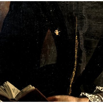 QUADRO DIPINTO OLIO TELA RITRATTO NOBILDONNA VITTORIANA LIBRO OCCHIALI EPOCA 800