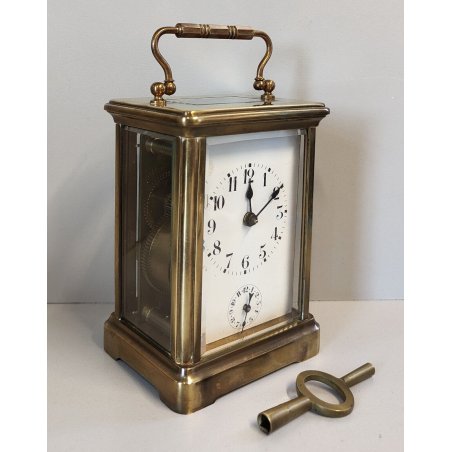 ANTICO OROLOGIO Marescialla OFFICIER PENDULETTE Sveglia Viaggio DESK CLOCK + BOX