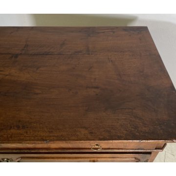 ANTICO COMÒ PIEMONTESE INTARSIATO LEGNO NOCE ABETE 4 CASSETTI 1800 CASSETTONE