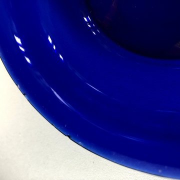 ANTICO SET COMODINO BOTTIGLIA ACQUA NOTTE PIATTO BICCHIERE VETRO BLU COBALTO '20