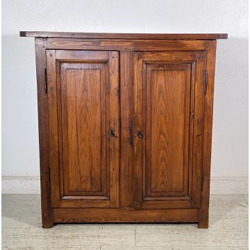 ANTICA CREDENZA ARTE POVERA LEGNO ABETE MADIA EPOCA 1800 2 ANTE DISPENSA ARMADIO