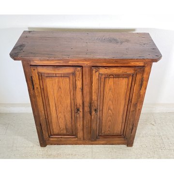 ANTICA CREDENZA ARTE POVERA LEGNO ABETE MADIA EPOCA 1800 2 ANTE DISPENSA ARMADIO
