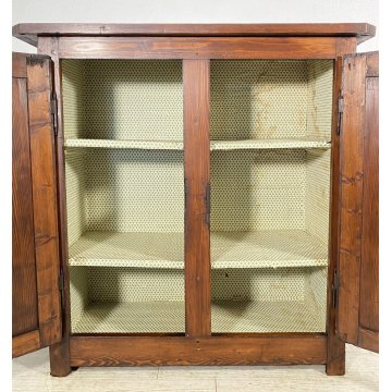 ANTICA CREDENZA ARTE POVERA LEGNO ABETE MADIA EPOCA 1800 2 ANTE DISPENSA ARMADIO