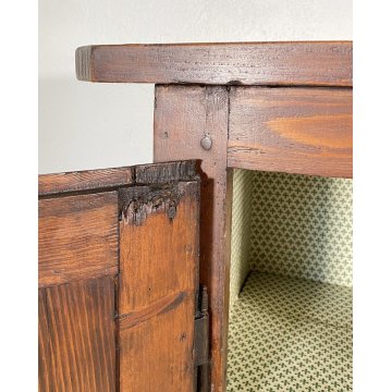 ANTICA CREDENZA ARTE POVERA LEGNO ABETE MADIA EPOCA 1800 2 ANTE DISPENSA ARMADIO