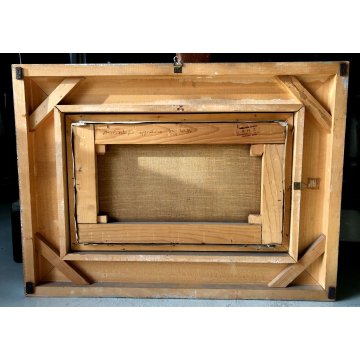 QUADRO ASTRATTO Di Salvatore Archetipo oggettivo su rosso MAC ARTE CONCRETA 1974